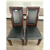 Image 1 : 2 x Leather-Style High-Backed Wooden Banquet Chairs