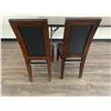Image 4 : 2 x Leather-Style High-Backed Wooden Banquet Chairs