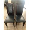 Image 1 : 2 x Leather-Style High-Backed Wooden Banquet Chairs