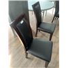 Image 3 : 2 x Leather-Style High-Backed Wooden Banquet Chairs