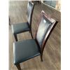 Image 3 : 2 x Leather-Style High-Backed Wooden Banquet Chairs