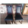 Image 1 : 2 x Leather-Style High-Backed Wooden Banquet Chairs