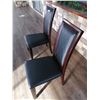 Image 2 : 2 x Leather-Style High-Backed Wooden Banquet Chairs