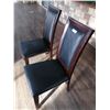 Image 2 : 2 x Leather-Style High-Backed Wooden Banquet Chairs