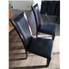 Image 3 : 2 x Leather-Style High-Backed Wooden Banquet Chairs