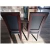 Image 4 : 2 x Leather-Style High-Backed Wooden Banquet Chairs