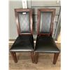 Image 1 : 2 x Leather-Style High-Backed Wooden Banquet Chairs