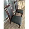 Image 2 : 2 x Leather-Style High-Backed Wooden Banquet Chairs