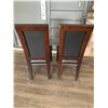 Image 4 : 2 x Leather-Style High-Backed Wooden Banquet Chairs