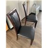 Image 3 : 2 x Leather-Style High-Backed Wooden Banquet Chairs
