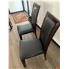 Image 3 : 2 x Leather-Style High-Backed Wooden Banquet Chairs