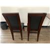 Image 4 : 2 x Leather-Style High-Backed Wooden Banquet Chairs