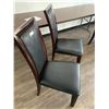 Image 2 : 2 x Leather-Style High-Backed Wooden Banquet Chairs