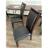 Image 3 : 2 x Leather-Style High-Backed Wooden Banquet Chairs