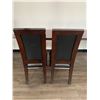 Image 4 : 2 x Leather-Style High-Backed Wooden Banquet Chairs