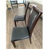 Image 3 : 2 x Leather-Style High-Backed Wooden Banquet Chairs