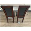 Image 4 : 2 x Leather-Style High-Backed Wooden Banquet Chairs