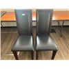 Image 1 : 2 x Leather-Style High-Backed Wooden Banquet Chairs