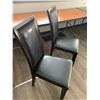 Image 3 : 2 x Leather-Style High-Backed Wooden Banquet Chairs