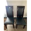 Image 1 : 2 x Leather-Style High-Backed Wooden Banquet Chairs
