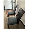 Image 3 : 2 x Leather-Style High-Backed Wooden Banquet Chairs