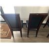 Image 4 : 2 x Leather-Style High-Backed Wooden Banquet Chairs