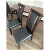 Image 3 : 2 x Leather-Style High-Backed Wooden Banquet Chairs