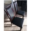 Image 2 : 2 x Leather-Style High-Backed Wooden Banquet Chairs
