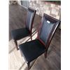 Image 3 : 2 x Leather-Style High-Backed Wooden Banquet Chairs