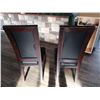 Image 4 : 2 x Leather-Style High-Backed Wooden Banquet Chairs