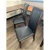Image 2 : 2 x Leather-Style High-Backed Wooden Banquet Chairs