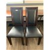 Image 1 : 2 x Leather-Style High-Backed Wooden Banquet Chairs