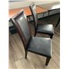 Image 2 : 2 x Leather-Style High-Backed Wooden Banquet Chairs