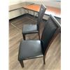 Image 3 : 2 x Leather-Style High-Backed Wooden Banquet Chairs