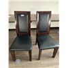 Image 1 : 2 x Leather-Style High-Backed Wooden Banquet Chairs