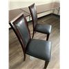 Image 2 : 2 x Leather-Style High-Backed Wooden Banquet Chairs