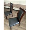 Image 3 : 2 x Leather-Style High-Backed Wooden Banquet Chairs