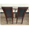 Image 4 : 2 x Leather-Style High-Backed Wooden Banquet Chairs