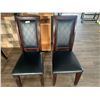 Image 1 : 2 x Leather-Style High-Backed Wooden Banquet Chairs