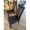 Image 3 : 2 x Leather-Style High-Backed Wooden Banquet Chairs