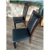 Image 2 : 2 x Leather-Style High-Backed Wooden Banquet Chairs