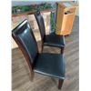 Image 3 : 2 x Leather-Style High-Backed Wooden Banquet Chairs
