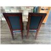 Image 4 : 2 x Leather-Style High-Backed Wooden Banquet Chairs