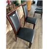 Image 3 : 2 x Leather-Style High-Backed Wooden Banquet Chairs