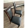 Image 3 : 2 x Leather-Style High-Backed Wooden Banquet Chairs