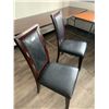 Image 3 : 2 x Leather-Style High-Backed Wooden Banquet Chairs