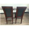 Image 4 : 2 x Leather-Style High-Backed Wooden Banquet Chairs