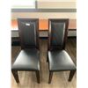 Image 1 : 2 x Leather-Style High-Backed Wooden Banquet Chairs