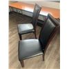 Image 2 : 2 x Leather-Style High-Backed Wooden Banquet Chairs