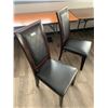 Image 3 : 2 x Leather-Style High-Backed Wooden Banquet Chairs